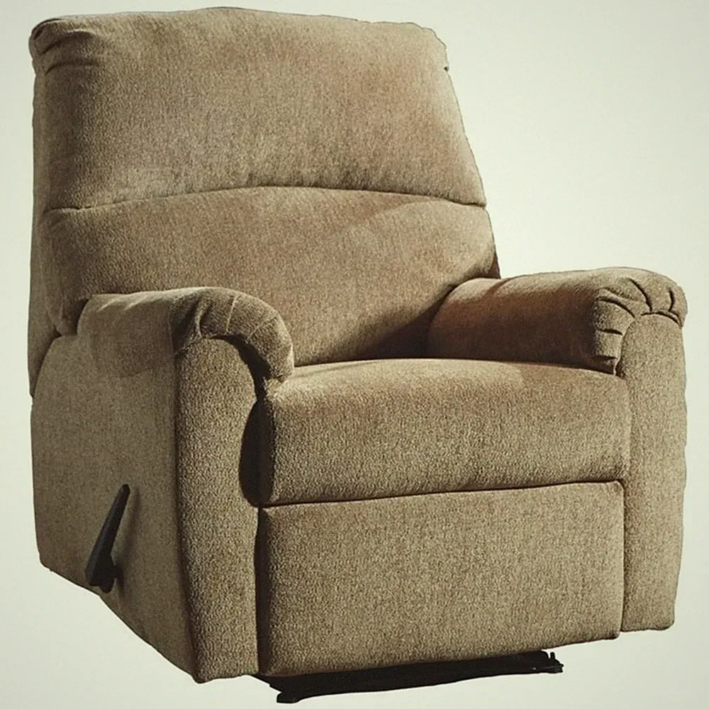 Bowery Hill Contemporary Fabric Wall Recliner in Mocha Espresso