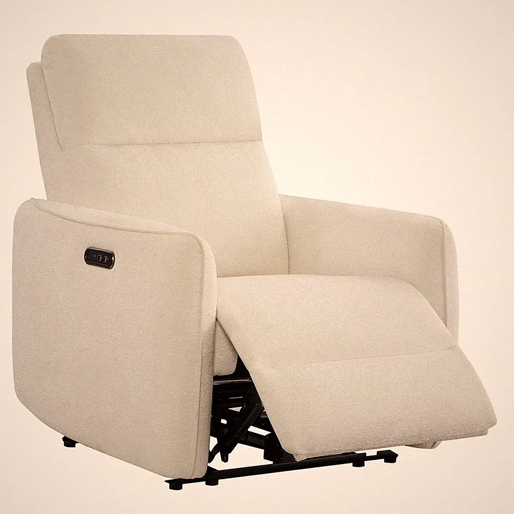 CHITA Lay Flat Recliner Chair with Power Headrest Fabric Upholstered Recliner