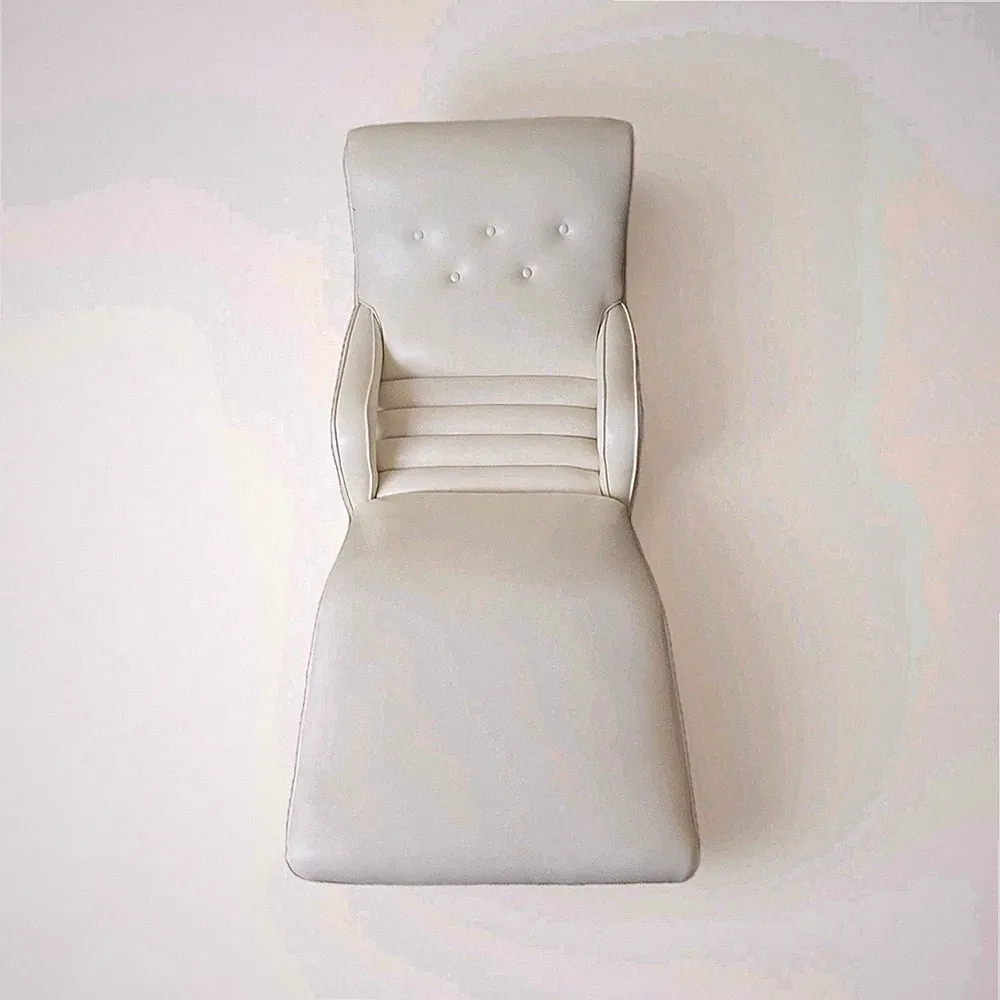 Contuor Chair-Lounge Co. Inc. Powerslide White Faux Leather Lounge Chair