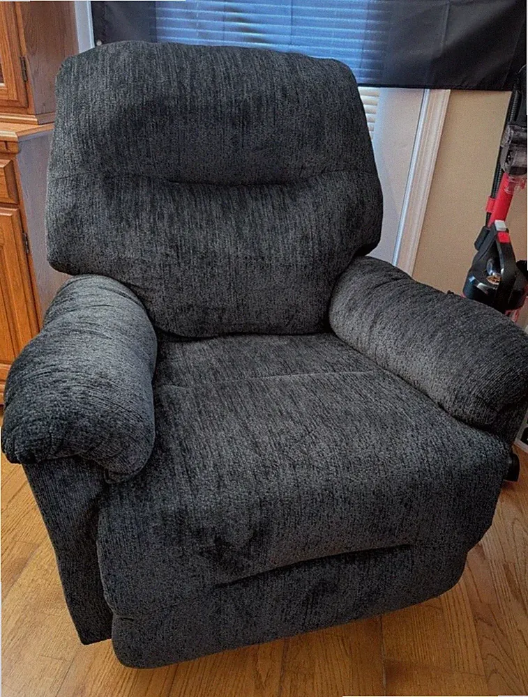 Hudson Black Fabric Recliner