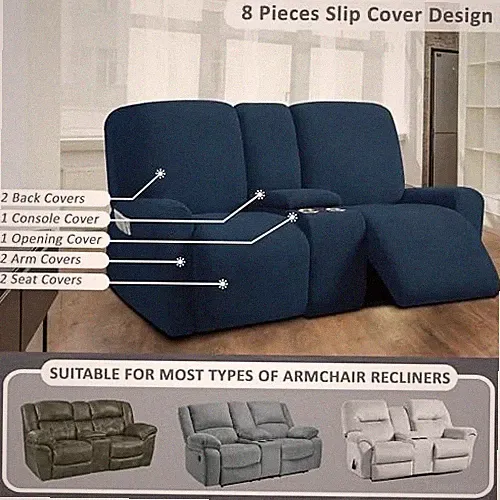 ivory recliner loveseat