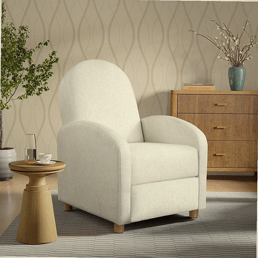 Lucy 33.7" Manual Push Back Recliner, Soft Modern, Pocket Coil Comfort, Easy...