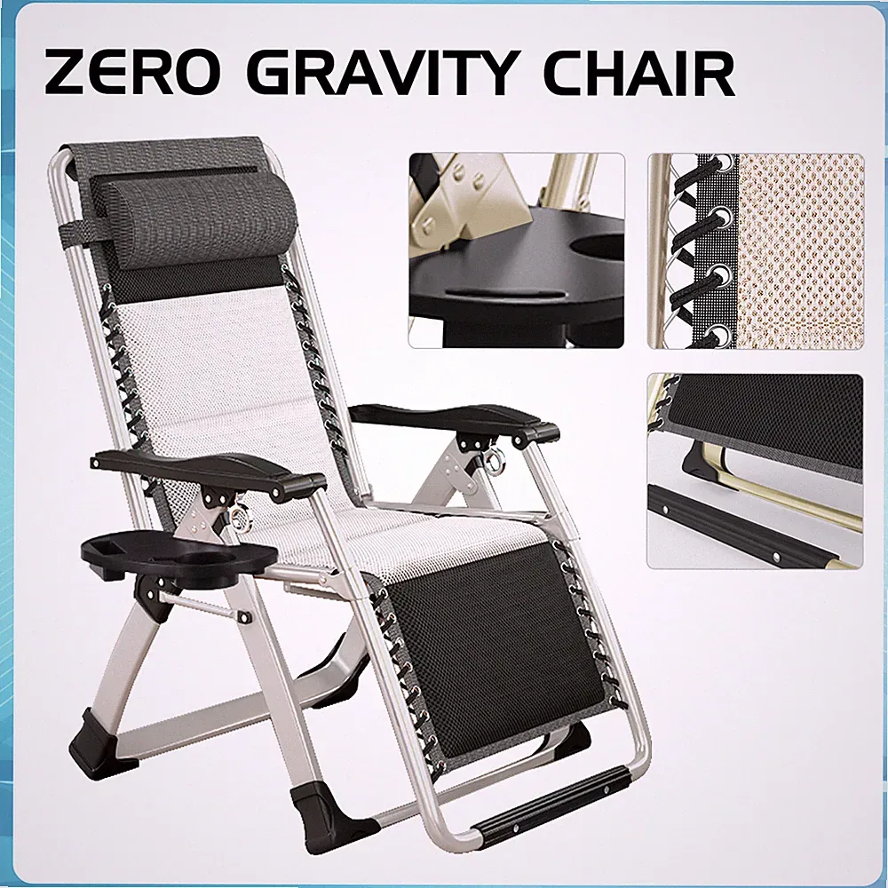 NAIZEA Zero Gravity Chair, Premium Lawn Recliner Folding Portable Chaise Lounge