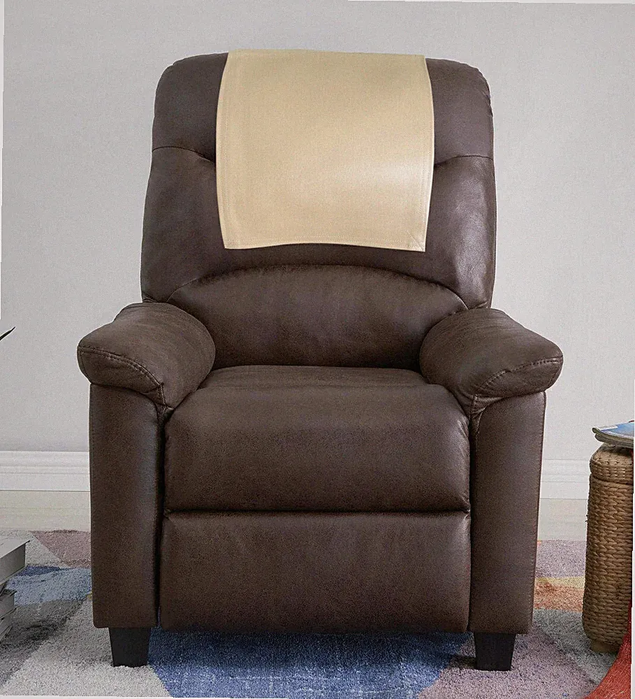 Original Lambskin Leather New Cream Recliner Headrest Handmade Home Furniture