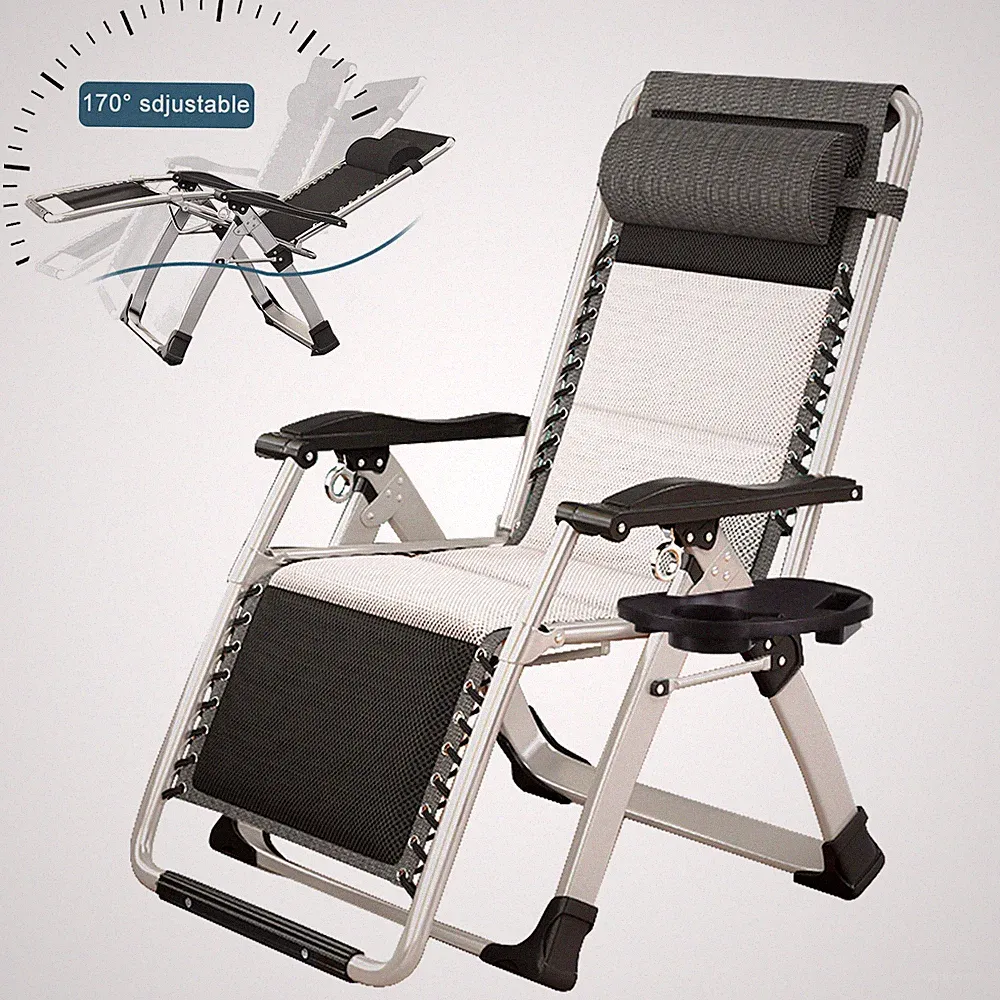 Slsy Zero Gravity Chair Folding Lounge Chair Padded Sun Lounger Chair &Mattress