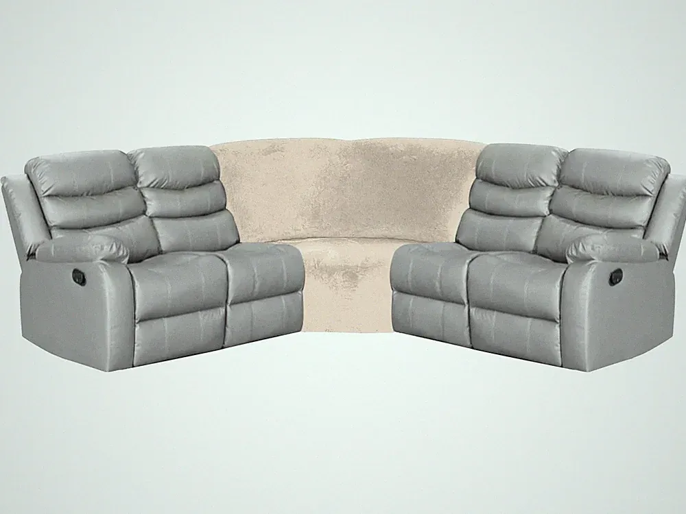 ULTICOR Corner Wedge Seat Cover for L Shape Recliner Couch Ivory