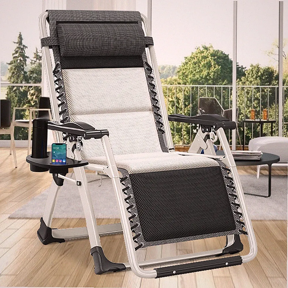 Zero Gravity Chair Foldable Outdoor Patio Recliner Lounge Chaise Summer Ice Silk